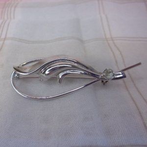 Hedy Sterling Silver Leaf Brooch Vintage